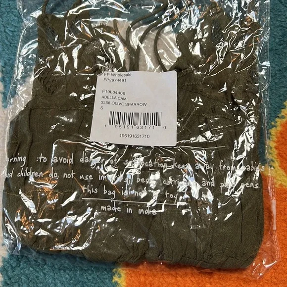 NWT‎ free people adella cami top small lice sparrow - Picture 8 of 8